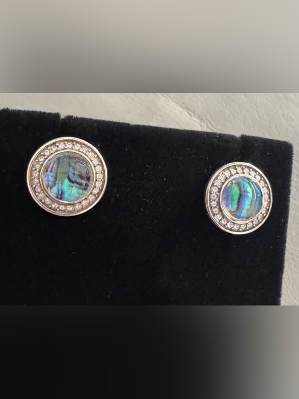 Judith Jack Abalone Sterling Silver Earrings